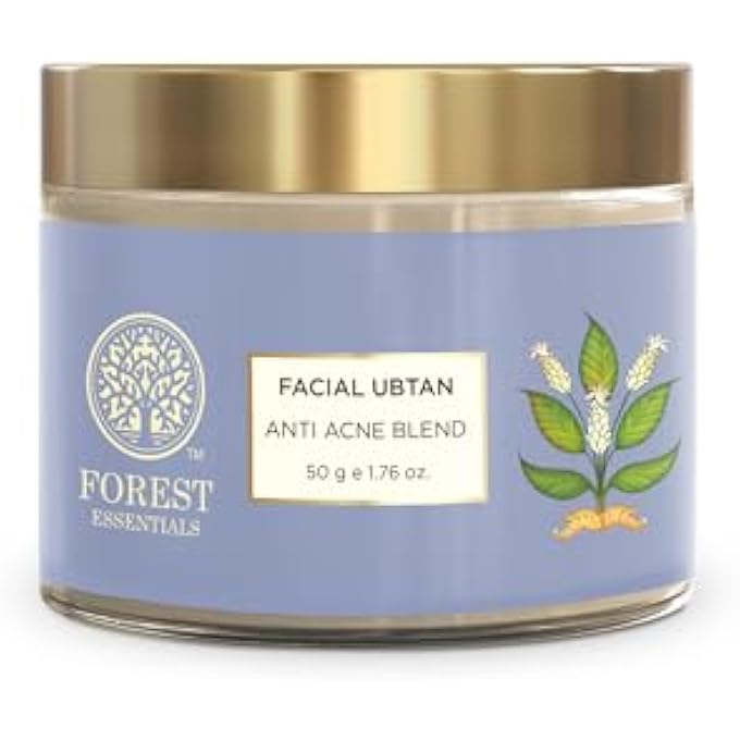 Forest Essentials مزيج أوبتان للوجه مضاد لحب الشباب | ملتاني ميتتي | عبوة وجه أيورفيدية للبشرة المعرضة لحب الشباب | يزيل التصبغات، العيوب، ندبات حب الشباب | مع النيم والكركم - Image 1